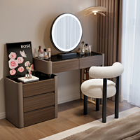 Nouvelle Coiffeuse Moderne en Bois 2026 à Prix Réduit avec Miroir, Meuble de Rangement Extensible pour Chambre à Coucher