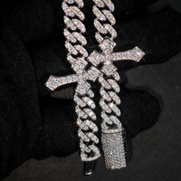 Bracelet chaîne cubaine Hip Hop 8 mm 7,5 pouces en argent sterling 925, entièrement serti de moissanite VVS, passe le test du diamant, bijoux de rappeur