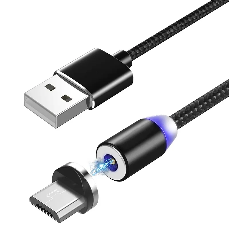 Free Shipping Free 2M Rotate Nylon Braid Magnetic Cable For iPhone Charge Android Charger Cable Cavo USB Cable C Type Kabel USB