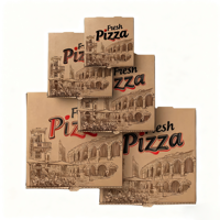 Boîte à pizza en carton 6 9 10 12 pouces Logo personnalisé imprimé Laminé Carton ondulé de qualité alimentaire Boîte à pizza jetable