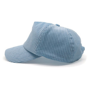 Casquette de baseball à 5 panneaux propre logo chapeau de papa en velours côtelé uni vierge personnalisé - Product Image 5