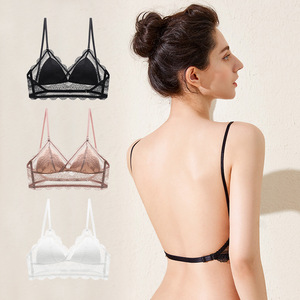 Soutien-gorge dos ouvert en U sans armature, sexy, en dentelle, à bretelles croisées, dos élégant, <span class=keywords><strong>lingerie</strong></span> sexy, robe de mariée - Product Image 1