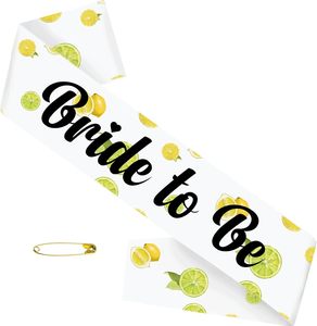 สายสะพายข้อความ "Capri Lemon Bride to <span class=keywords><strong>Be</strong></span>" ฉันค้นหาสายสะพายข้อความ "Main Squeeze" ของฉันแล้วสำหรับงานปาร์ตี้สละโสด Capri Lemon งานเลี้ยงฉลองก่อนแต่งงาน และงานหมั้น - Product Image 1
