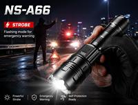 Lampe torche d'urgence en alliage d'aluminium étanche IP44, LED 1000+ lumens, luminosité réglable, rechargeable USB Type-C, portée 200-500m