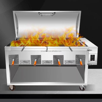 WeWork Rôtissoire Extérieure Robuste à Broche pour Barbecue, Rôtisseur à Charbon 50W 132LBS pour Porc, Agneau, Poulet