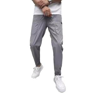 Nueva Primavera Verano coreano Baggy para hombre de alta elasticidad multibolsillo Skinny Cargo pantalones de lujo Denim ropa de trabajo Cargo Casual <span class=keywords><strong>Jogger</strong></span> - Product Image 5