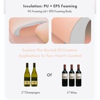 Glacière isotherme Icemaster, qualité alimentaire et certifications internationales, structure à trois couches personnalisée, pour boissons froides.