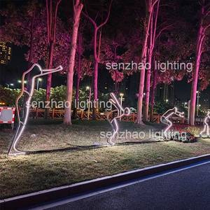 SENZHAO Customized Large Stainless Steel Sculptures Modern Art Sculptures Outdoor Public Art Motif <b>Light</b> - Product Image 1