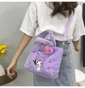 Nuova borsa Tote cartone animato borsa Kawaii Cinnamoroll borsa peluche Sanrioed Kuromi borsa la mia melodia Anime borse per regalo