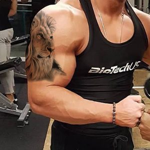 Adesivi per Tatuaggi Temporanei Grandi con Motivi Tribali, Aquila, Gufo, Lupo, Tigre, Drago, Leone, Impermeabili per Uomini e Donne - Product Image 4