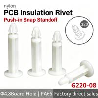 Entretoise de précision en nylon pour circuit imprimé, base large 6 mm, à insertion simple, trou de 4,8 mm, ancre de carte de circuit imprimé, PA66 UL94 8 mm