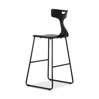 Grand tabouret moderne Chaise de bar Restaurant Salle à manger Café Chaises hautes Mobilier de bar Pieds en métal hauts Chaise de bureau en plastique avec repose-pieds