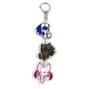 Custom Kuien Made Quality Connecting Acrylic Charms Epoxy Linked <b>Keychain</b> - Product Image 2