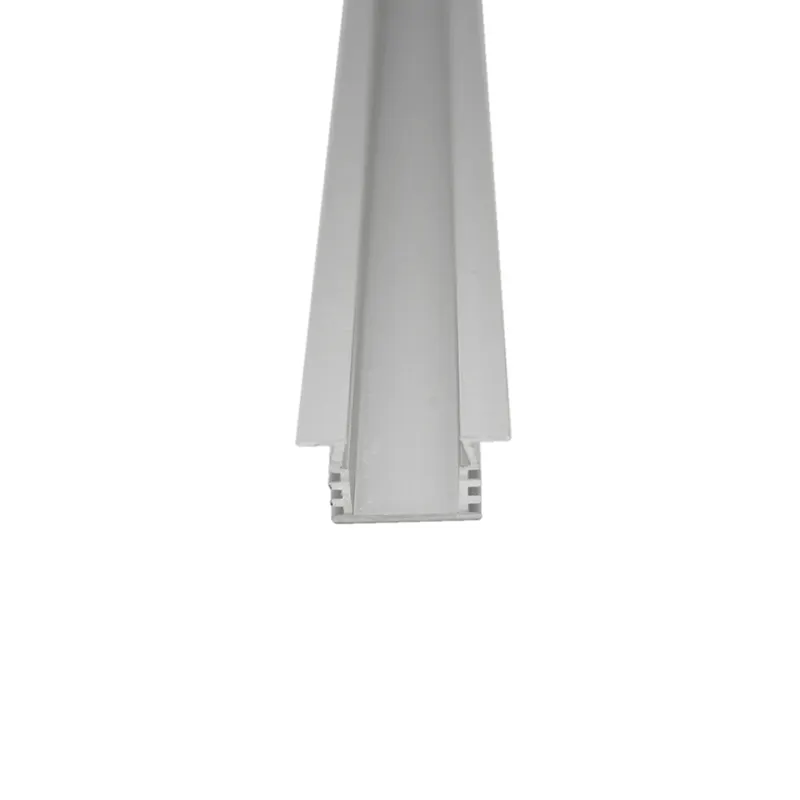 Carcasa de barra de Luz lineal empotrada de aluminio con fuente de alimentación, perfil de aluminio para cintas Led, tapas de extremos de cubierta lechosa, 1m