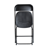 Chaises pliantes d'extérieur avec cadre en acier thermolaqué et assise en plastique blanc/rouge vin/rouge pour mariages et événements