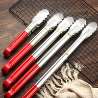 Pince à pain en acier inoxydable pour barbecue, poignée anti-brûlure, pince pour barbecue, ustensiles de cuisine