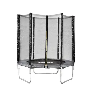GSD trampolin luar ruangan kualitas tinggi 6 kaki dengan jaring pengaman dan tiang