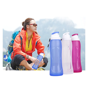 Bouteille d'eau en silicone pliable de 500ML, tasse de sport portable, bouteilles de boisson légères pliables, pour cyclisme, voyage, Sports de plein air - Product Image 2