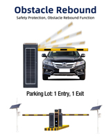 Barrera de Estacionamiento TY02 al por Mayor de Fábrica con Motor DC sin Escobillas de Energía Solar, Cámara de Reconocimiento de Matrículas y Cámara de Estacionamiento