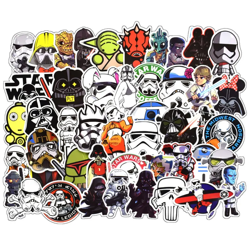 100 Stück Neuheiten Film Starwar Darth Vader Millennium Falcon Graffiti Aufkleber