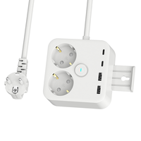 Multiprise PD 20W + QC 3.0 de haute qualité avec ports USB 2 prises 2 USB-A et 2 ports USB-C Prises d'extension de prise de courant PD 20w