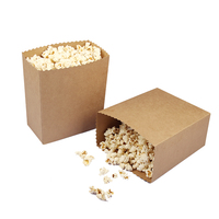 Sacs à Popcorn Jetables Personnalisés avec Logo, Boîtes, Conteneurs, Seaux, Emballages Alimentaires à Emporter en Papier Kraft pour Cinéma