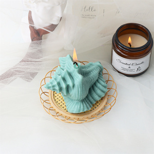 Moule en silicone pour bougie en forme de coquille de conque, moule à gâteau géométrique européen, moule à chocolat, moule à plâtre en forme de coquille de conque - Product Image 5