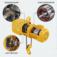 Palans électriques à chaîne Kaidao 3 tonnes, triphasés 380V, certifiés CE ISO, palans de levage à chaîne G80 haute résistance