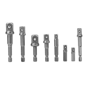 Tuosen - Adaptador de Llave Eléctrica, Conector de Enchufe Hexagonal a Cuadrado, Adaptador de Llave Neumática Hexagonal a Cuadrada, 40 Cromo Gris - Product Image 1