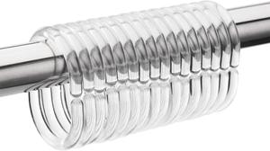 Plástico ABS PP PS Cortina <span class=keywords><strong>de</strong></span> ducha anillos ganchos para <span class=keywords><strong>baño</strong></span> ducha ventana varilla (12 paquetes, blanco) - Product Image 4