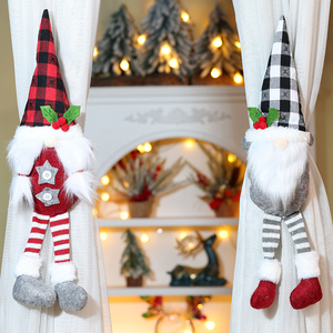 Décorations de rideaux de Noël en gros 2025 pour produits et cadeaux : Adorables ornements Bonhomme de neige, Vieil homme, Élan - Product Image 1
