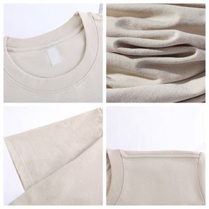 T-shirts personnalisés à manches tombantes, compression, logo personnalisé, poids lourd, fibre de polyester, surdimensionnés pour hommes - Product Image 3