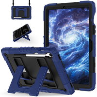Robuuste tablet hoes met opvouwbare standaard en schouderband voor Samsung Galaxy Tab S10 Lite S10 FE S9 FE S9 10.9 11 inch