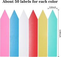 300 étiquettes de jardinage en vinyle PVC carrées, 6 couleurs, 4 pouces, marqueurs de pots, étiquettes de piquets, imperméables pour les fruits et les graines