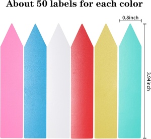 300 Etiquetas de Vinilo Cuadradas de PVC <span class=keywords><strong>para</strong></span> Viveros y Jardines, 6 Colores, 4 Pulgadas, Marcadores de Macetas, Etiquetas Impermeables <span class=keywords><strong>para</strong></span> Frutas y Semillas - Product Image 2