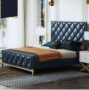 <span class=keywords><strong>Testiera</strong></span> Imbottita in Legno Massello Stile Nordico per Camera da <span class=keywords><strong>Letto</strong></span>, <span class=keywords><strong>Letto</strong></span> <span class=keywords><strong>Singolo</strong></span> e Matrimoniale, Schienale in Tessuto Morbido - Product Image 2