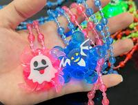 Colliers lumineux LED pour Halloween, Ramadan, Nouvel An chinois, cadeaux de fête, araignée, fantôme, friandises ou farces, jouets, remplissage de sacs cadeaux