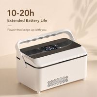 Mini-réfrigérateur portable électronique pour insuline, avec patch cylindrique PCM pour flacons de peptides, boîte de transport intérieure avec thermomètre