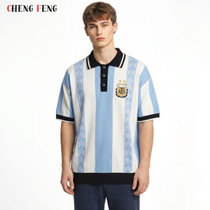 <span class=keywords><strong>Maglione</strong></span> <span class=keywords><strong>Polo</strong></span> da Uomo e Donna di Alta Qualità con Colletto in Viscosa Pima, Stile Vintage Testurizzato, <span class=keywords><strong>Maglione</strong></span> <span class=keywords><strong>Polo</strong></span> da Calcio - Product Image 1