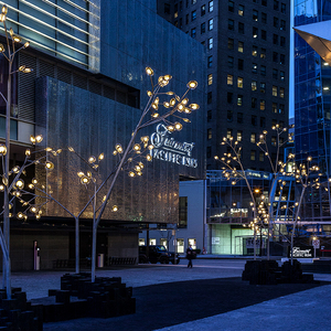 Kim loại hiện đại mô phỏng sáng cảnh quan trang trí cho ngoài trời lớn bằng thép không gỉ cây điêu khắc vườn ánh sáng - Product Image 4