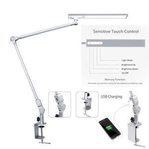 Vente <span class=keywords><strong>en</strong></span> <span class=keywords><strong>gros</strong></span> <span class=keywords><strong>lampe</strong></span> <span class=keywords><strong>de</strong></span> <span class=keywords><strong>bureau</strong></span> <span class=keywords><strong>à</strong></span> bras pivotant réglable <span class=keywords><strong>pince</strong></span> <span class=keywords><strong>de</strong></span> meubles d'architecte <span class=keywords><strong>en</strong></span> aluminium <span class=keywords><strong>lampe</strong></span> <span class=keywords><strong>de</strong></span> <span class=keywords><strong>bureau</strong></span> avec USB Design moderne - Product Image 1