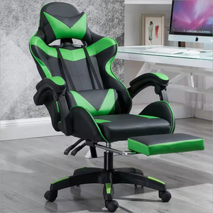 <span class=keywords><strong>Silla</strong></span> <span class=keywords><strong>de</strong></span> Juego para PC <span class=keywords><strong>de</strong></span> Cuero Ajustable y Cómoda con Reposapiés - Product Image 3