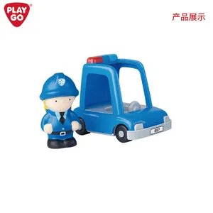 Il Set della stazione di polizia Unisex di Playgo include auto della polizia e bambola della stazione di polizia