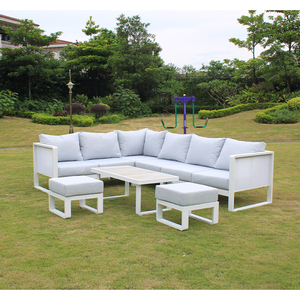 Canapé <span class=keywords><strong>de</strong></span> <span class=keywords><strong>salon</strong></span> <span class=keywords><strong>de</strong></span> luxe en forme <span class=keywords><strong>de</strong></span> L <span class=keywords><strong>de</strong></span> <span class=keywords><strong>jardin</strong></span> ensemble <span class=keywords><strong>de</strong></span> canapé imperméable d'angle <span class=keywords><strong>de</strong></span> balcon en aluminium mobilier d'extérieur sectionnel - Product Image 3