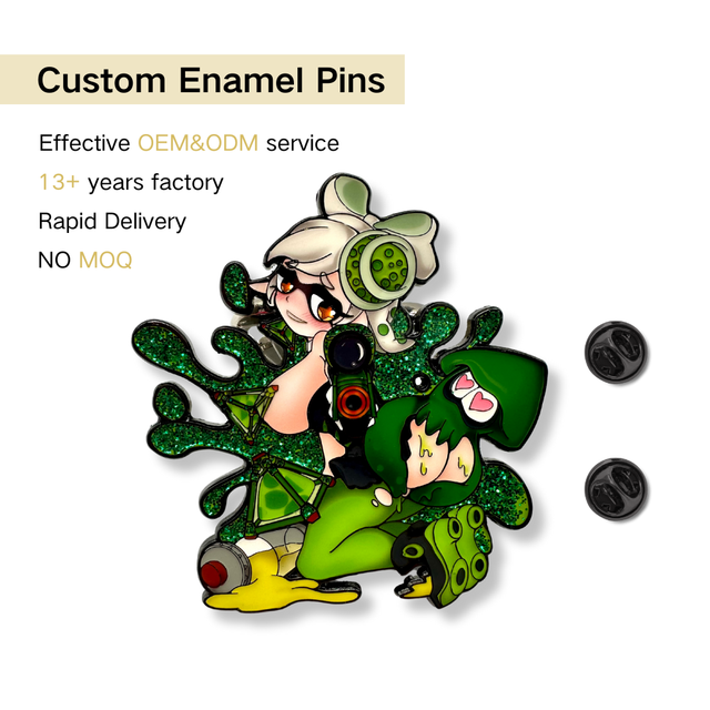 Customized high quality enamel pin large sized cartoon black girl sexy pins