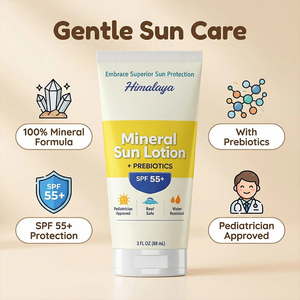Crème solaire minérale SPF50 personnalisée en gros, formule propre à l'oxyde de zinc, <span class=keywords><strong>pour</strong></span> peaux sensibles, large spectre, <span class=keywords><strong>pour</strong></span> bébés et adultes - Product Image 5