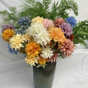 Fleurs Queyiyi, chrysanthème à trois têtes, boule de 65 cm, fleur artificielle, décoration de mariage, décoration de la maison, accessoires de photographie - Product Image 2