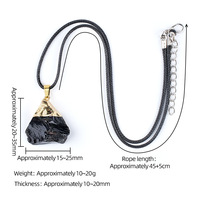 Collier en cristal de quartz améthyste naturel brut, pierres de guérison, pendentif en cristal brut