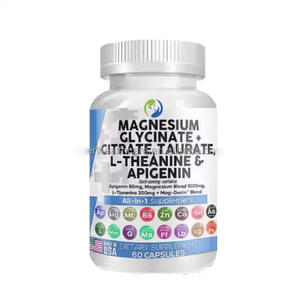 Ausreson 120 Magnesio L-Theanine Apigenin Citrate Taurate Complex Suplemento Magnesio Glicinato Cápsulas - Product Image 1