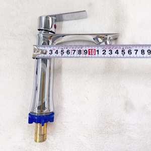 Robinet de lavabo Teglida à poignée unique, à poser sur le comptoir, en alliage de zinc, lesté, style moderne, monotrou - Product Image 5